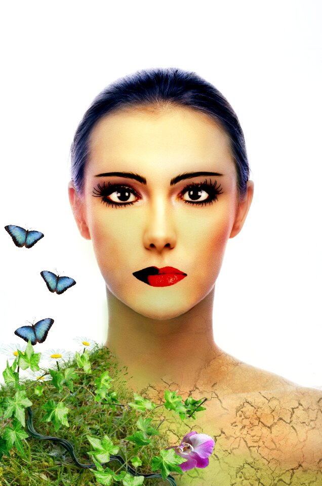 Human beauty wallflower