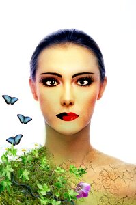 Human beauty wallflower