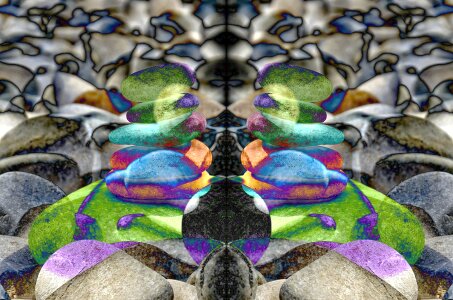 Modern colorful stones