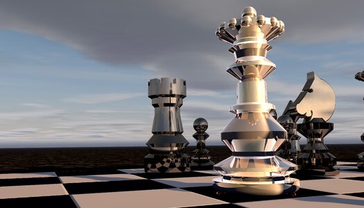 Chess pieces figure strategy