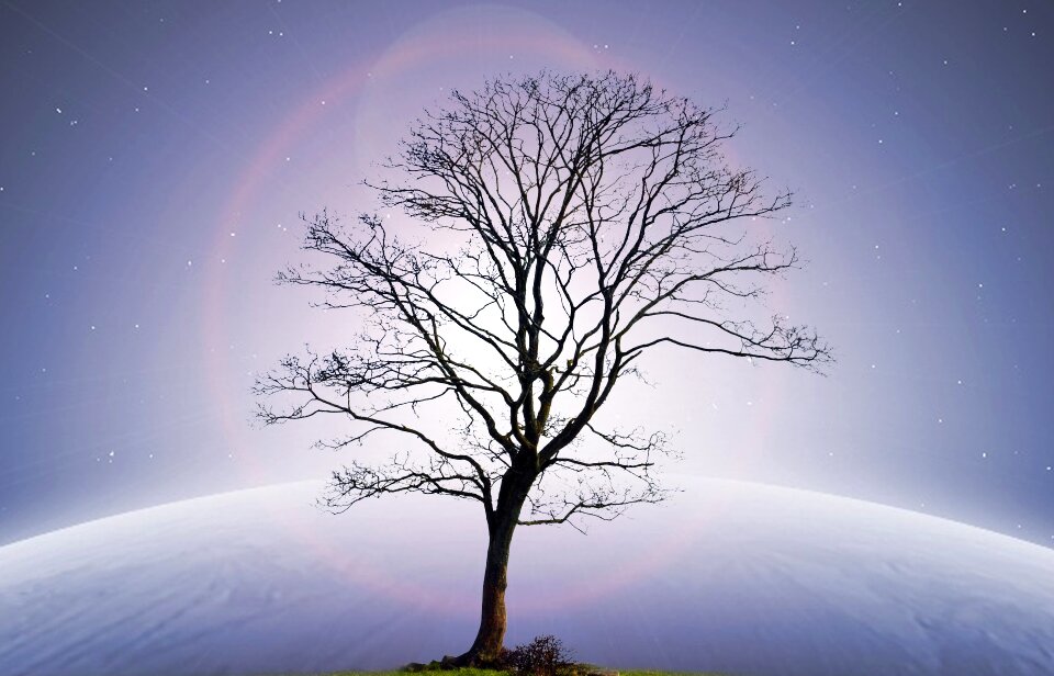Space ray sky