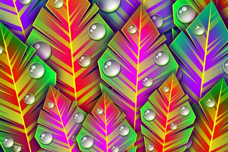 Leaves dew Free illustrations
