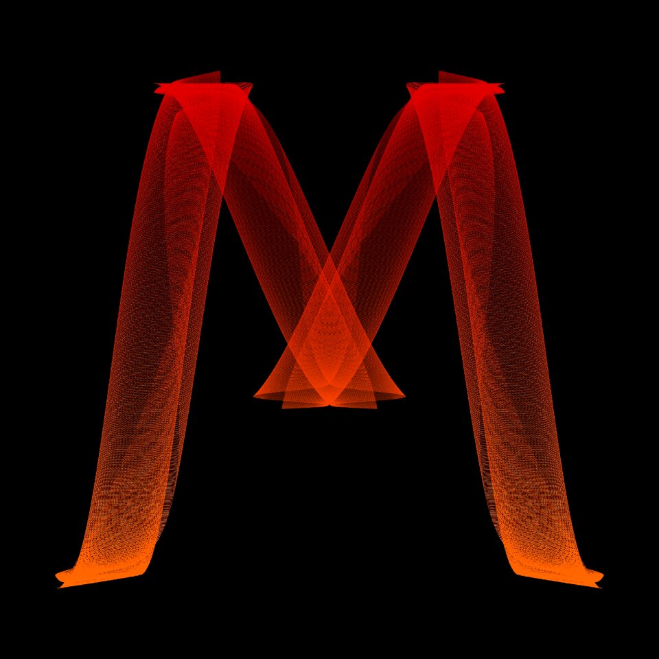Alphabet lines wave