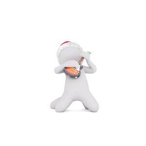 White christmas santa hat