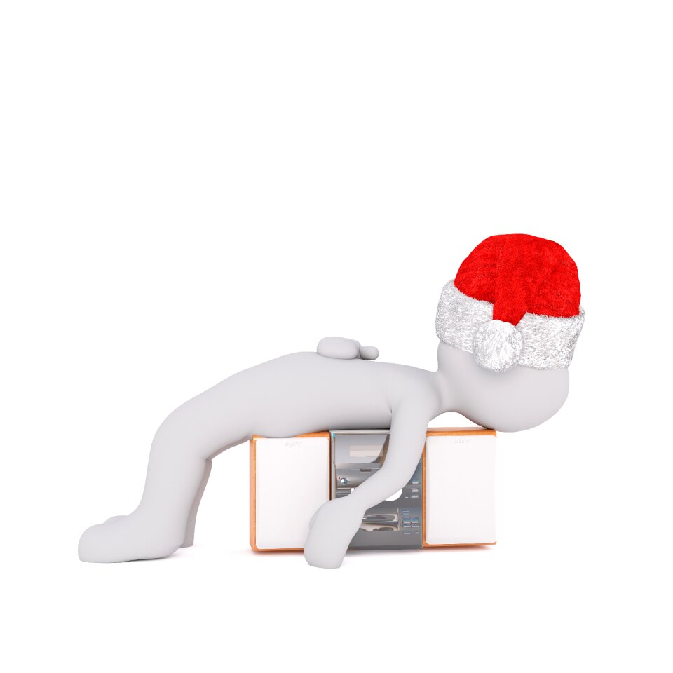 White christmas santa hat