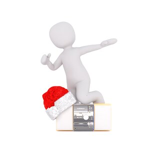 White christmas santa hat