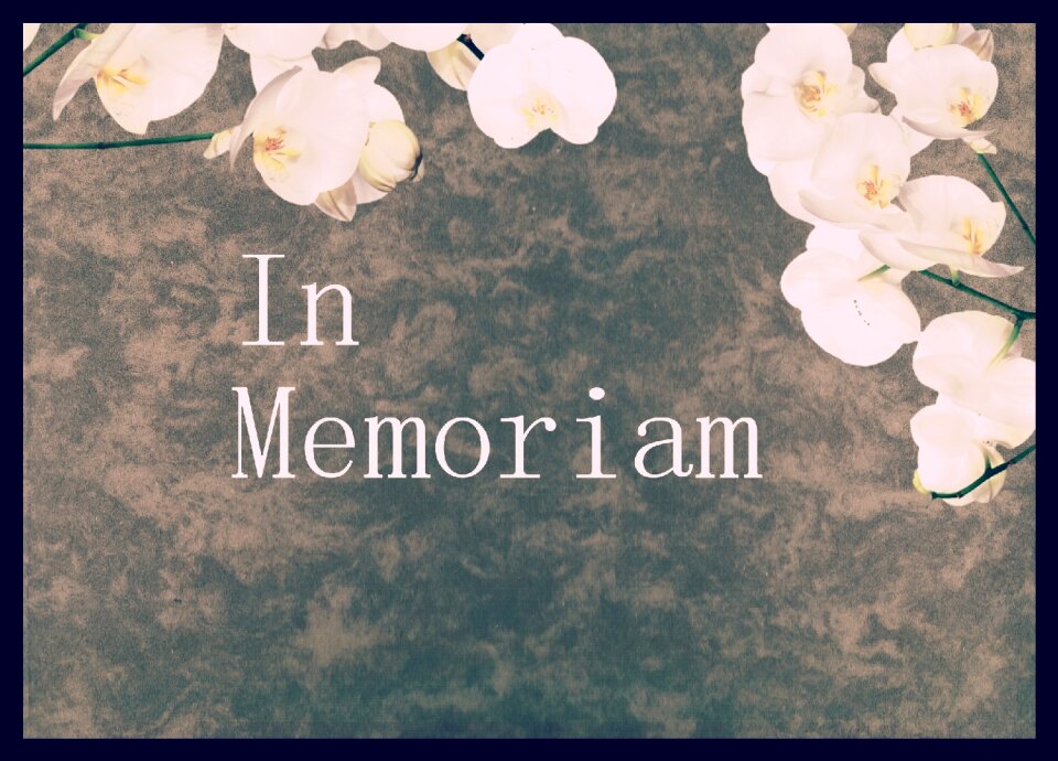 Trauerkarte memoriam in commemoration