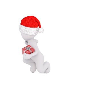 Santa hat 3d model figure