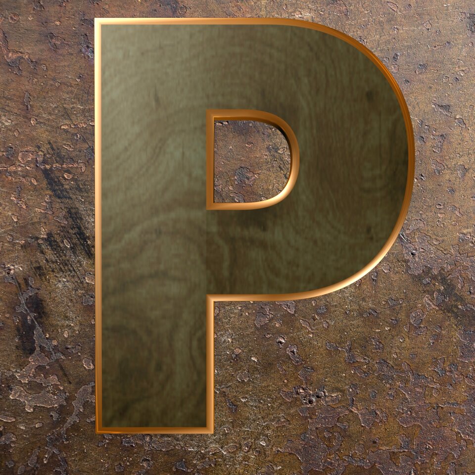 Alphabet letter wooden