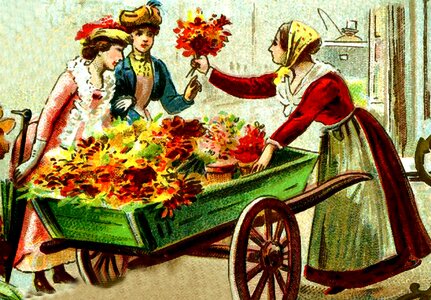 Flowers florist lady