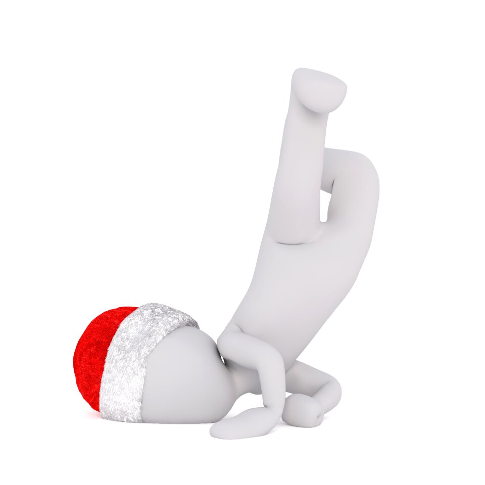 White christmas santa hat