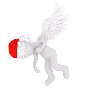 Santa hat 3d model figure