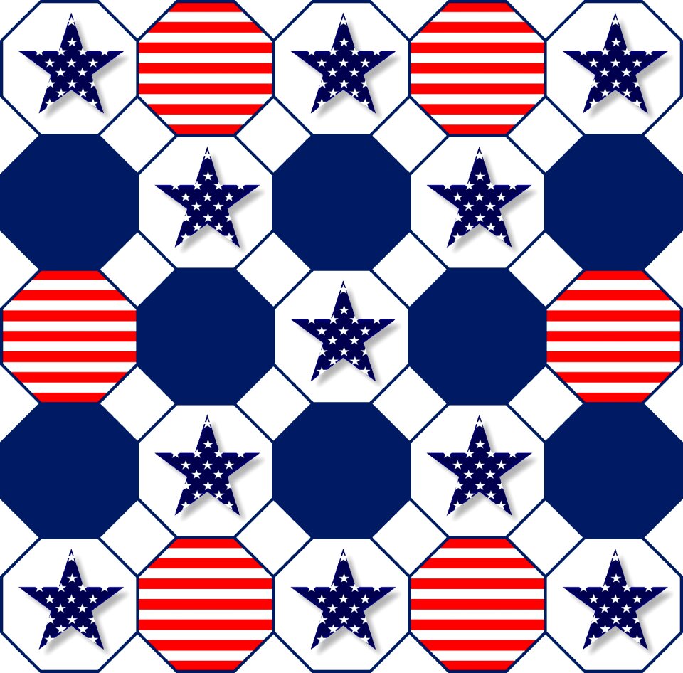 White blue stars