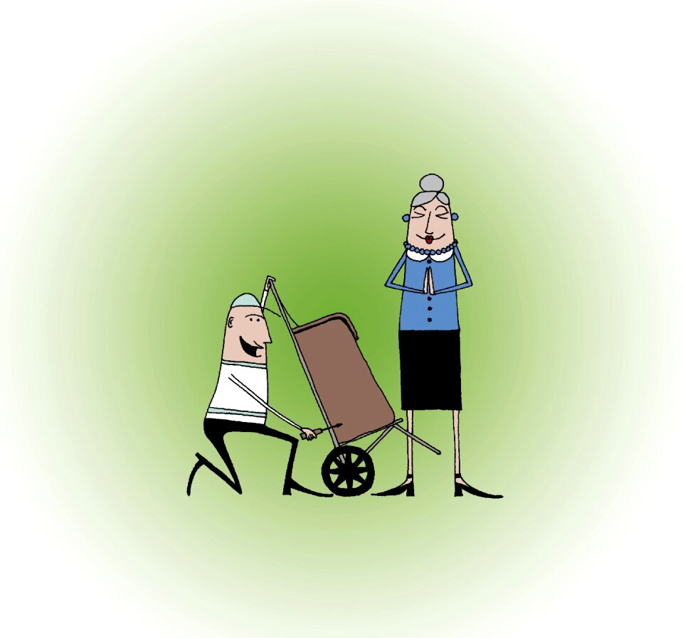 Elderly person solidarity tinker