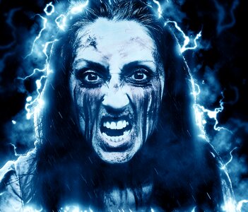 Horror death blood