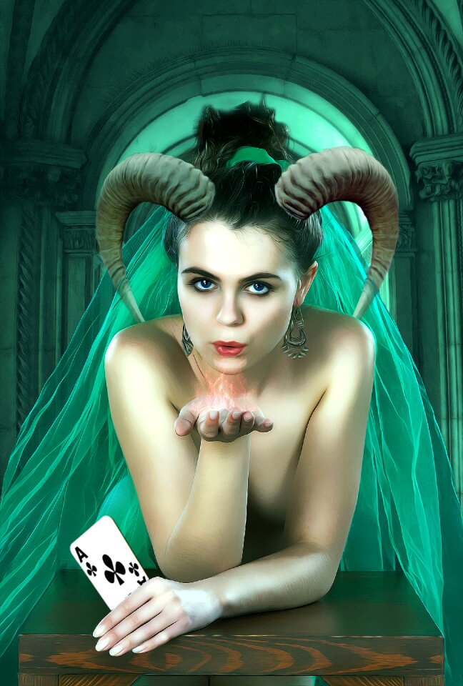 Fantasy woman absinthe fairy green fairy