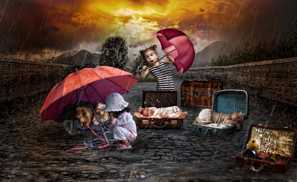 Rain child Free illustrations