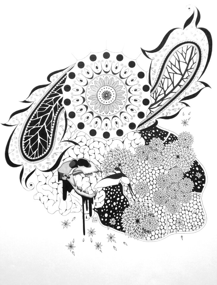 Black pattern deco