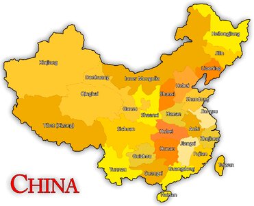 World globe china map