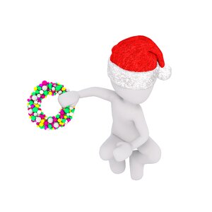 Santa hat 3d model figure