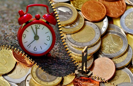Clock alarm clock money