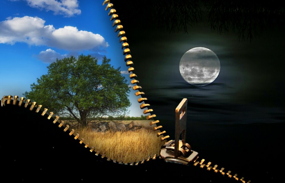 Contrary day and night Free illustrations