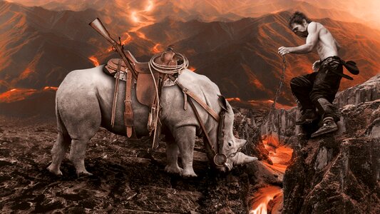Nature mystical rhino