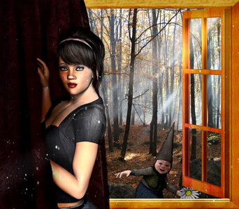Window fantasy person