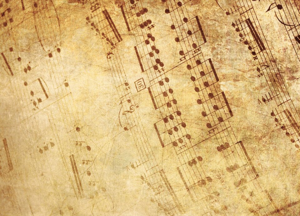 Sheet music notenblatt old-fashioned