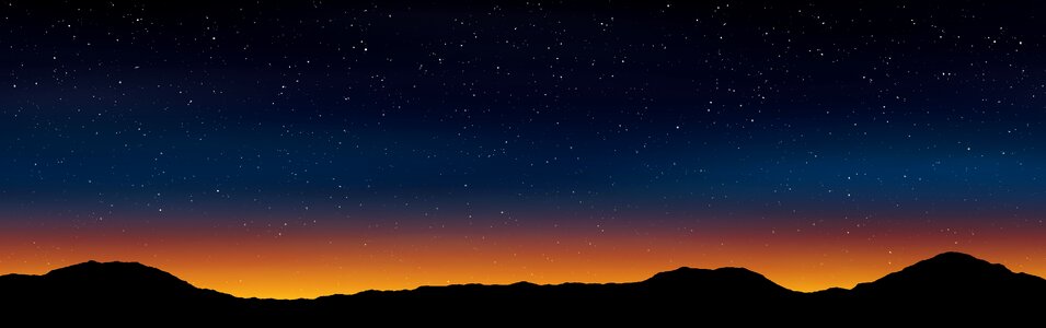Night stars landscape