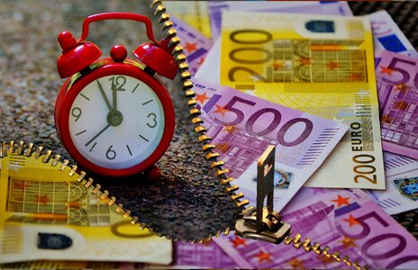 Clock alarm clock money
