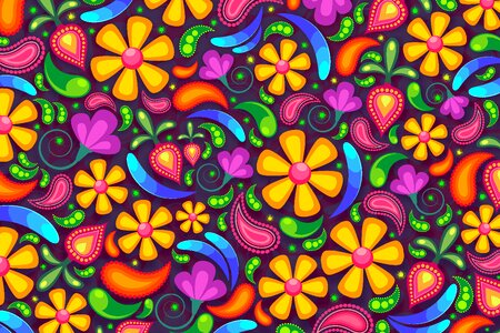 Flower colorful stylized