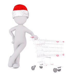 Santa hat 3d model shopping cart