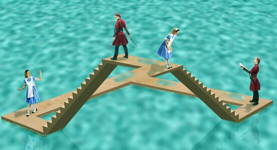 Alice stairs Free illustrations