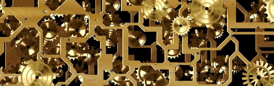 Clock gear brown time