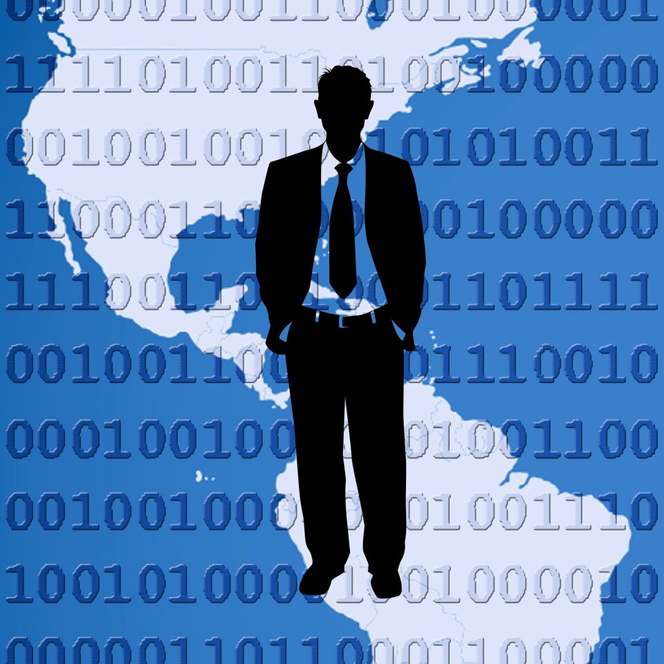 Business concept corporate blue businessman