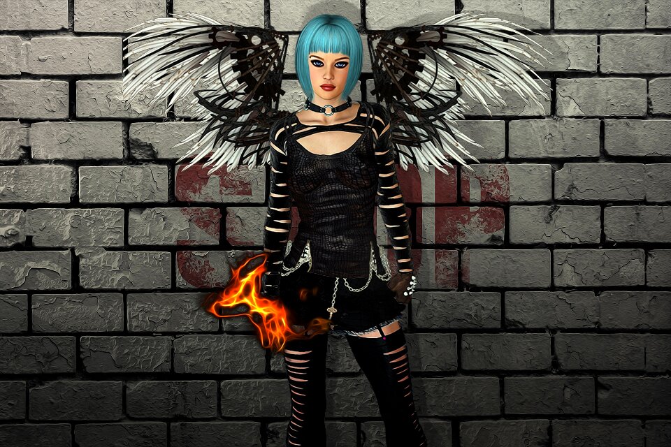 Gothic girl female fantasy girl