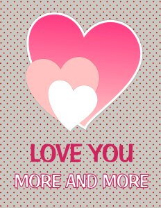 Valentine gift cards hearts