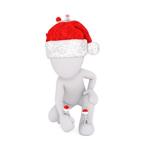 Santa hat 3d model figure