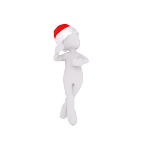 Santa hat 3d model figure