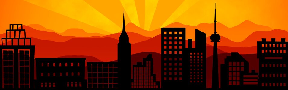Downtown city skyline metropolitan