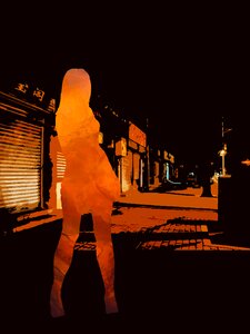 Street woman illustrate