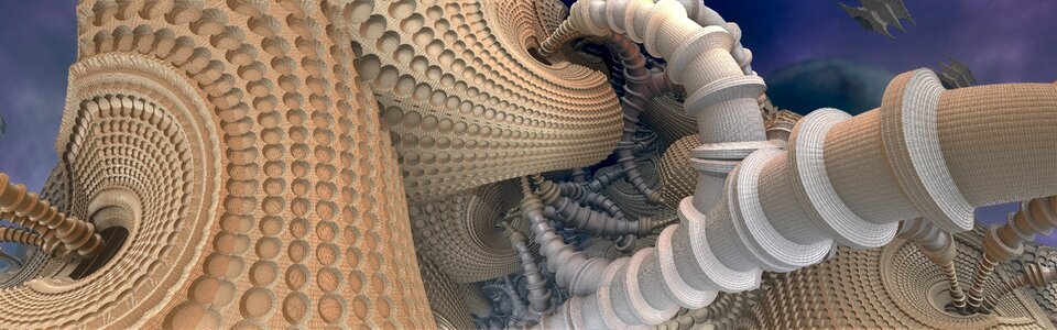 Fractal brown banner Free illustrations