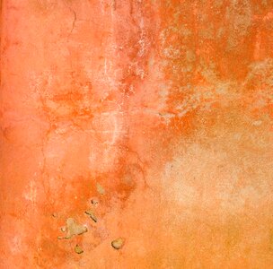 Roughcast orange painted