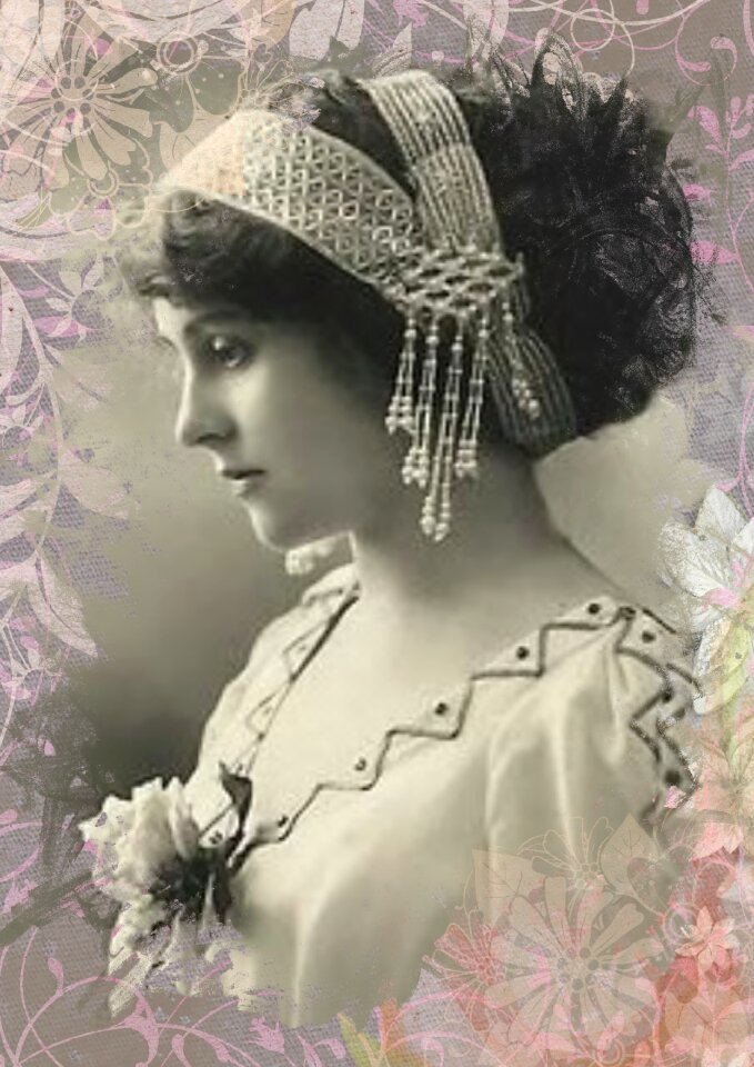 Collage hair pearls