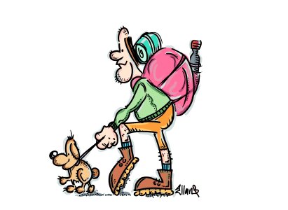 Dog wander Free illustrations