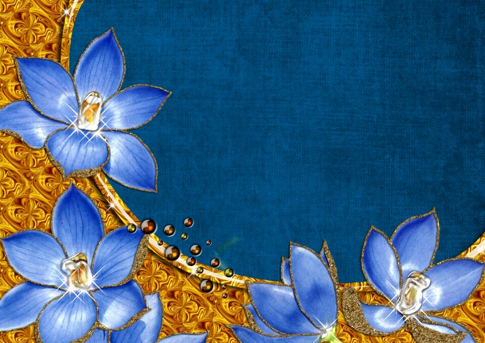 Flowers dark blue
