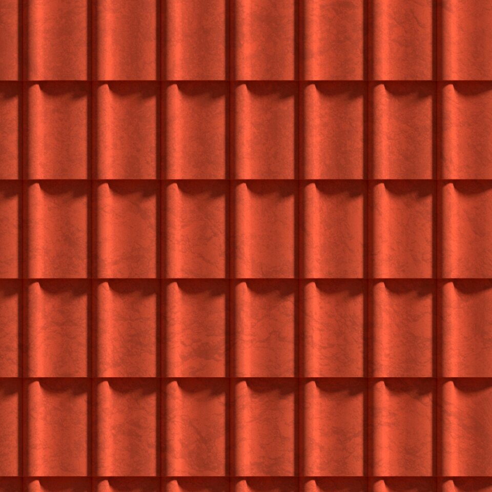 Seamless roof tile building