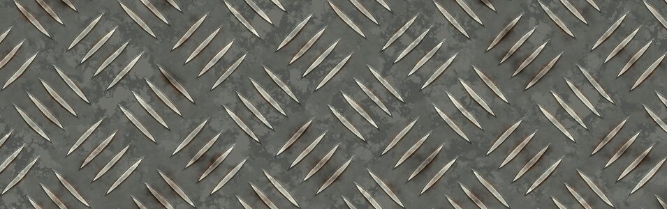 Metal plate steel gray banner