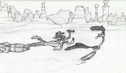 Pencil cartoon characters